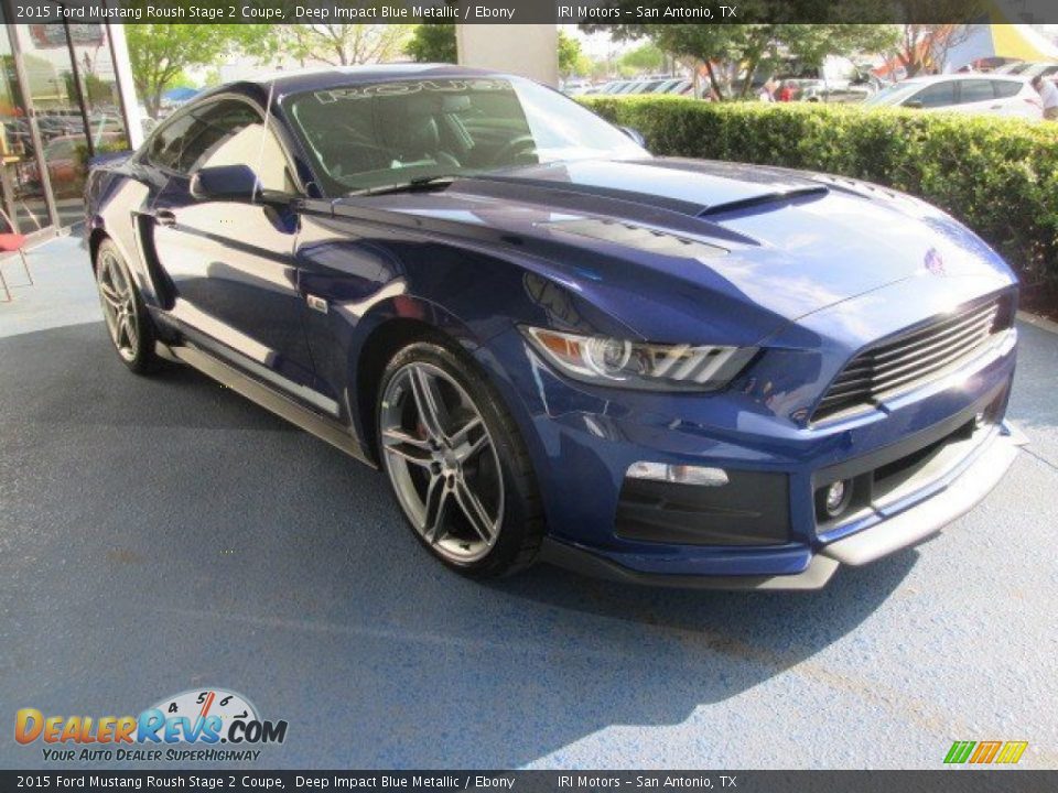 2015 Ford Mustang Roush Stage 2 Coupe Deep Impact Blue Metallic / Ebony Photo #1