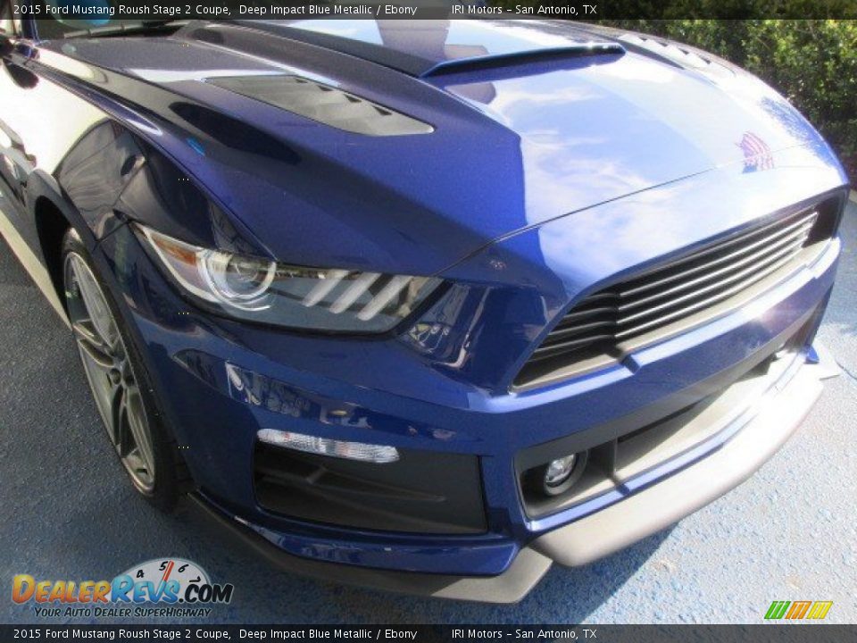 2015 Ford Mustang Roush Stage 2 Coupe Deep Impact Blue Metallic / Ebony Photo #2
