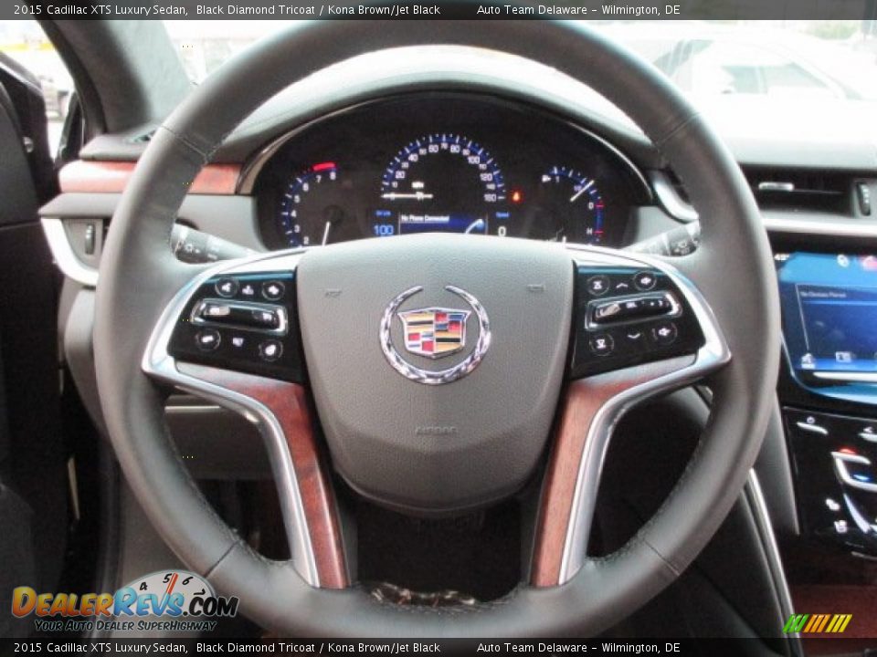 2015 Cadillac XTS Luxury Sedan Black Diamond Tricoat / Kona Brown/Jet Black Photo #8