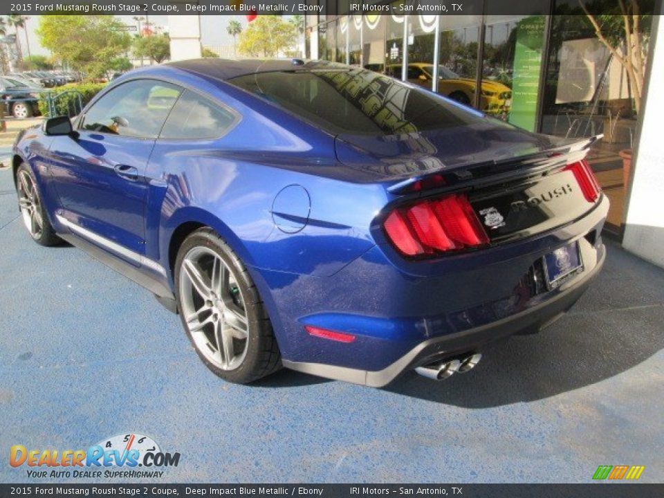 2015 Ford Mustang Roush Stage 2 Coupe Deep Impact Blue Metallic / Ebony Photo #12