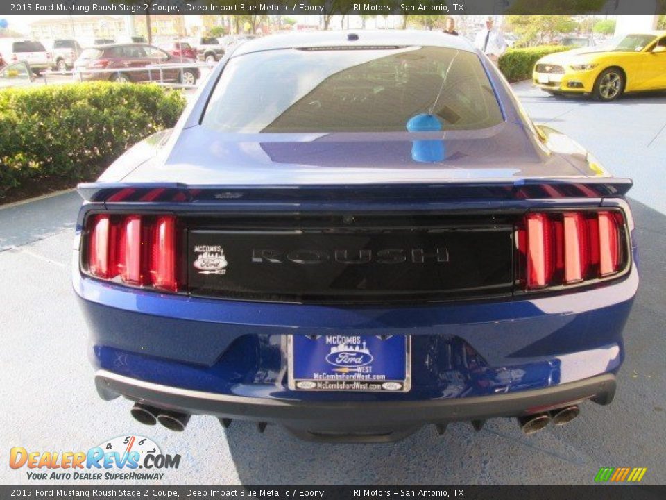 2015 Ford Mustang Roush Stage 2 Coupe Deep Impact Blue Metallic / Ebony Photo #13