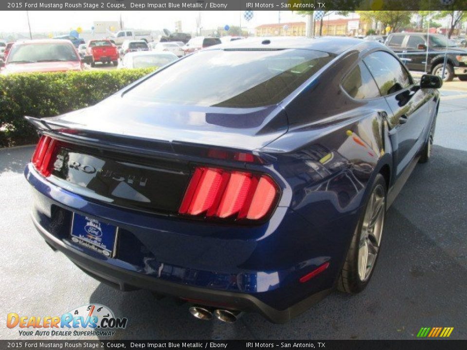 2015 Ford Mustang Roush Stage 2 Coupe Deep Impact Blue Metallic / Ebony Photo #15