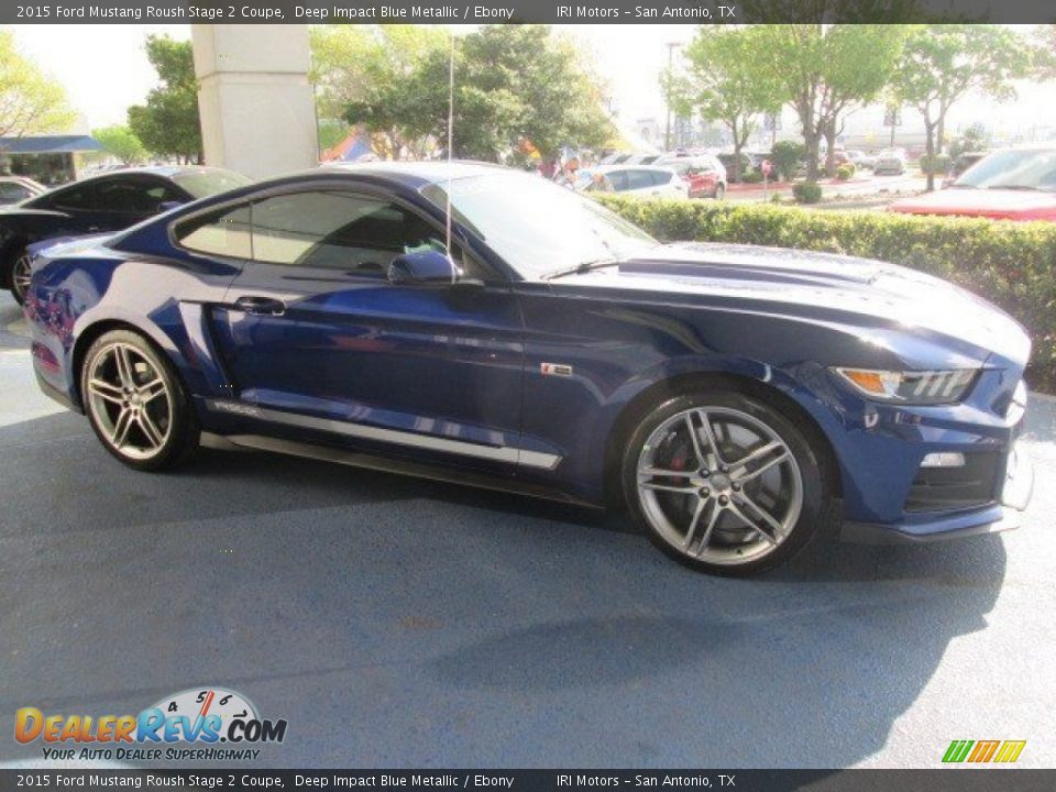2015 Ford Mustang Roush Stage 2 Coupe Deep Impact Blue Metallic / Ebony Photo #19