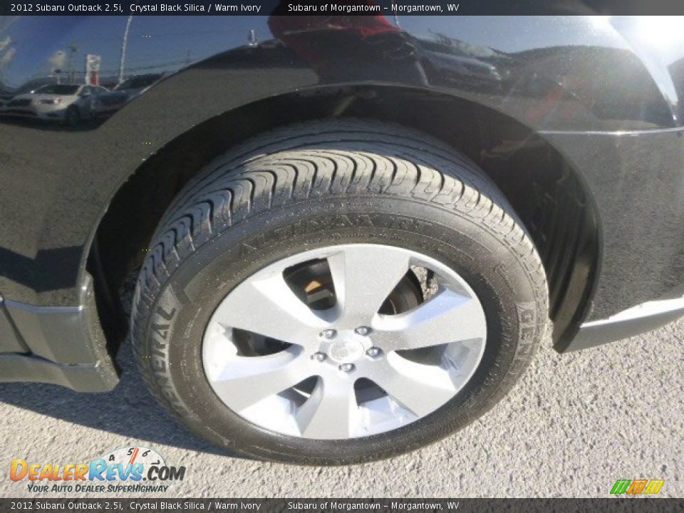 2012 Subaru Outback 2.5i Crystal Black Silica / Warm Ivory Photo #8