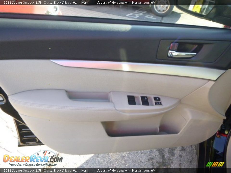 2012 Subaru Outback 2.5i Crystal Black Silica / Warm Ivory Photo #14