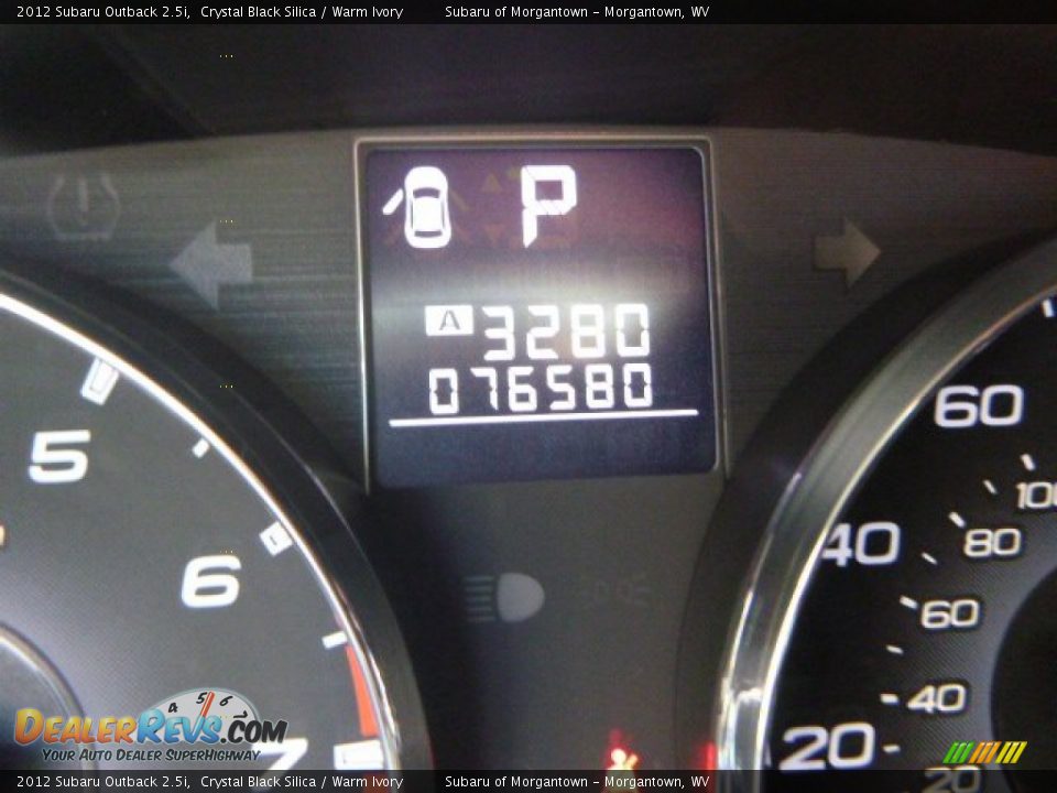 2012 Subaru Outback 2.5i Crystal Black Silica / Warm Ivory Photo #16