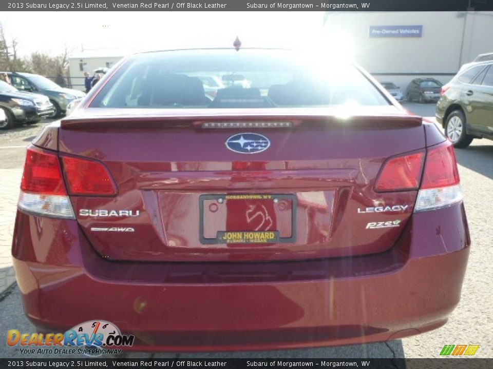 2013 Subaru Legacy 2.5i Limited Venetian Red Pearl / Off Black Leather Photo #5
