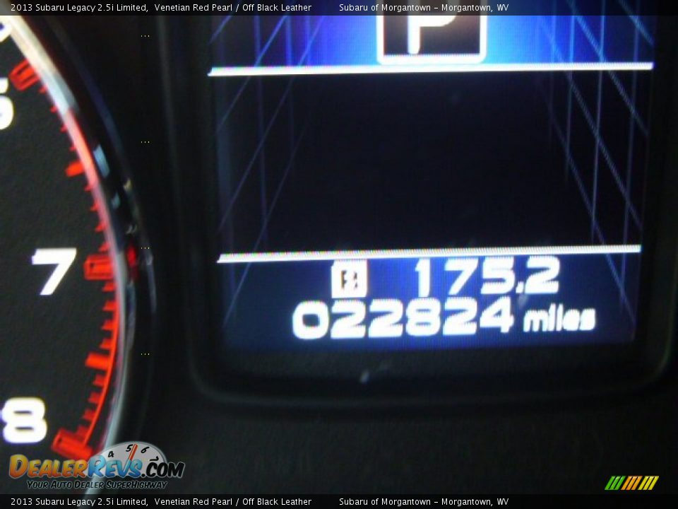 2013 Subaru Legacy 2.5i Limited Venetian Red Pearl / Off Black Leather Photo #20