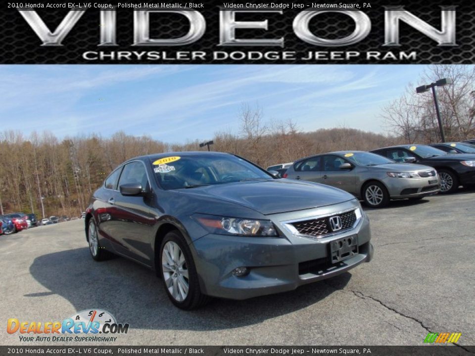 2010 Honda Accord EX-L V6 Coupe Polished Metal Metallic / Black Photo #1