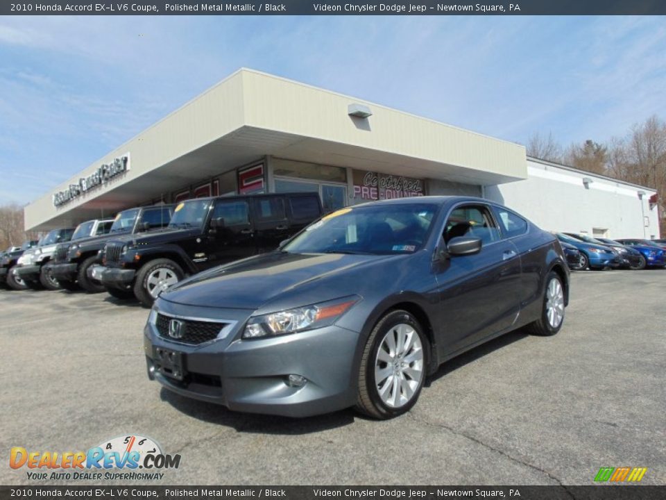 2010 Honda Accord EX-L V6 Coupe Polished Metal Metallic / Black Photo #7