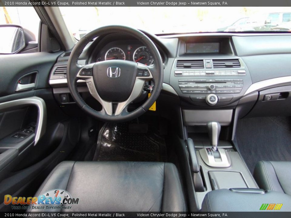 2010 Honda Accord EX-L V6 Coupe Polished Metal Metallic / Black Photo #17