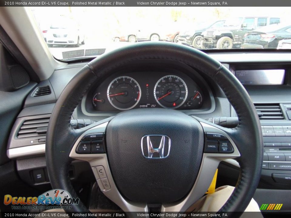 2010 Honda Accord EX-L V6 Coupe Polished Metal Metallic / Black Photo #23