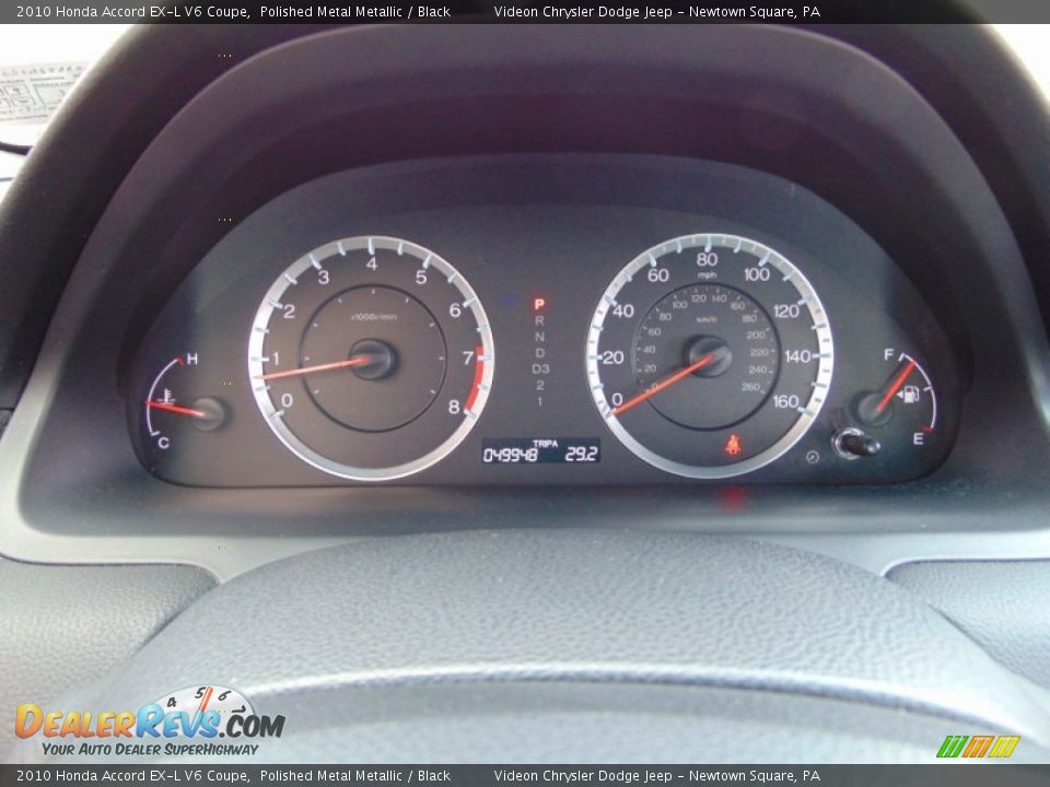 2010 Honda Accord EX-L V6 Coupe Polished Metal Metallic / Black Photo #24