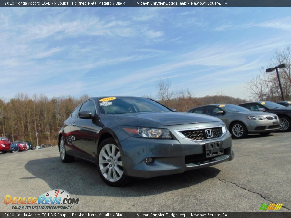 2010 Honda Accord EX-L V6 Coupe Polished Metal Metallic / Black Photo #26