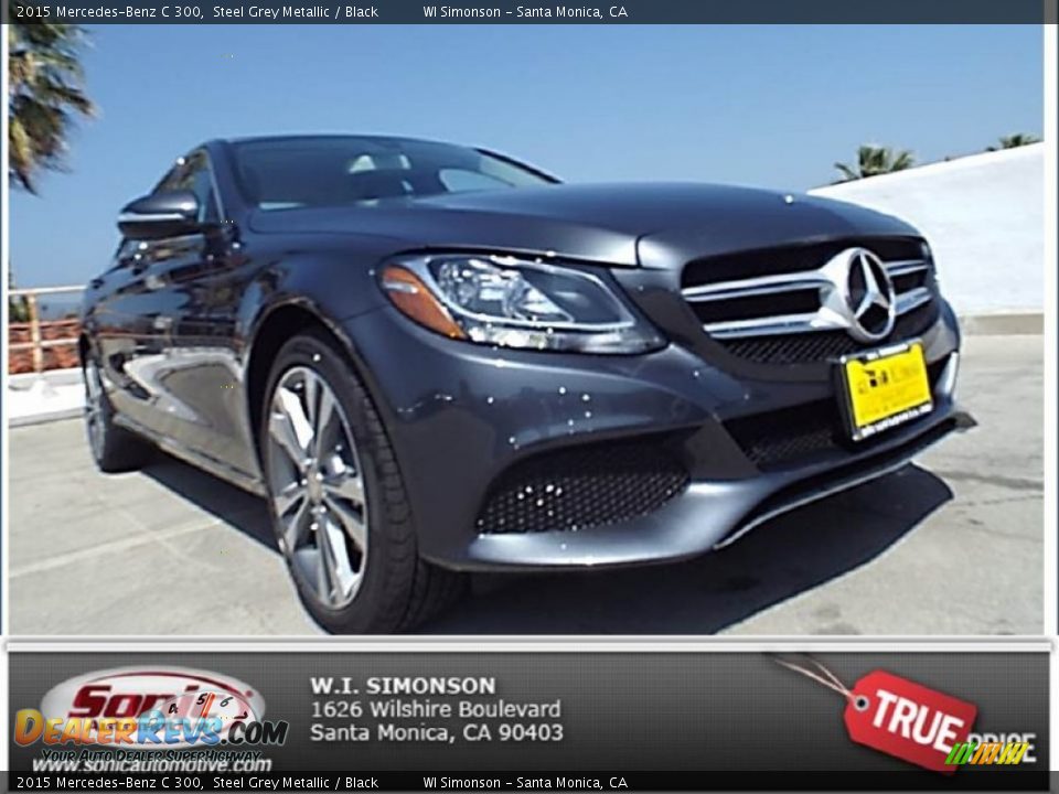 2015 Mercedes-Benz C 300 Steel Grey Metallic / Black Photo #1