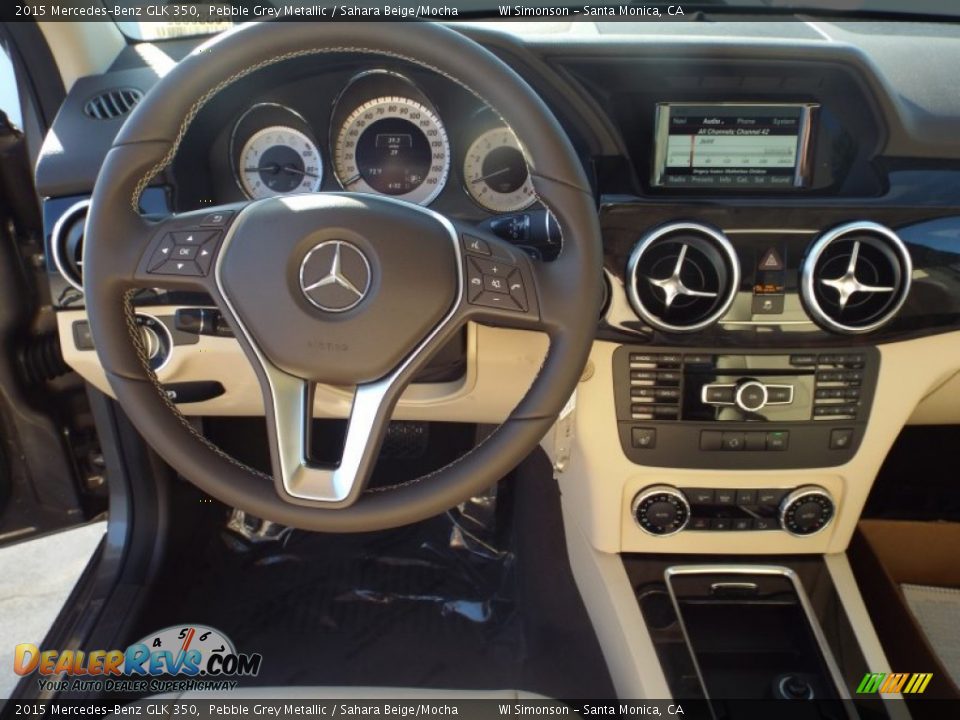2015 Mercedes-Benz GLK 350 Pebble Grey Metallic / Sahara Beige/Mocha Photo #9