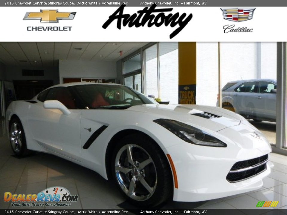 2015 Chevrolet Corvette Stingray Coupe Arctic White / Adrenaline Red Photo #1