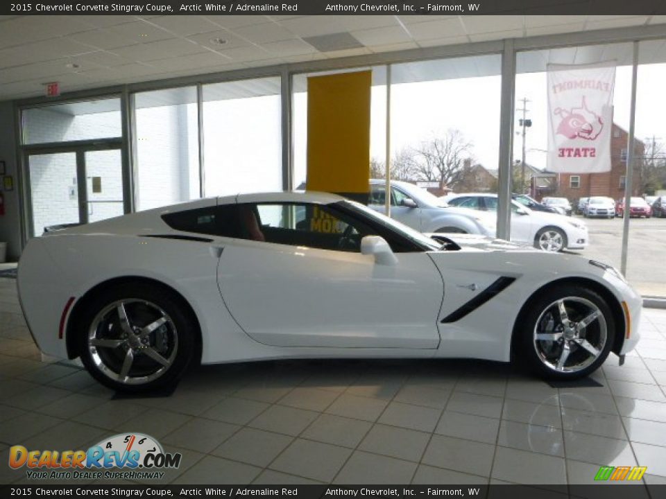 2015 Chevrolet Corvette Stingray Coupe Arctic White / Adrenaline Red Photo #2
