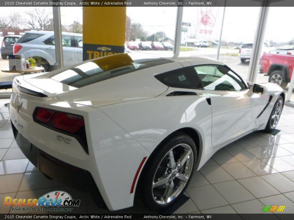 2015 Chevrolet Corvette Stingray Coupe Arctic White / Adrenaline Red Photo #3