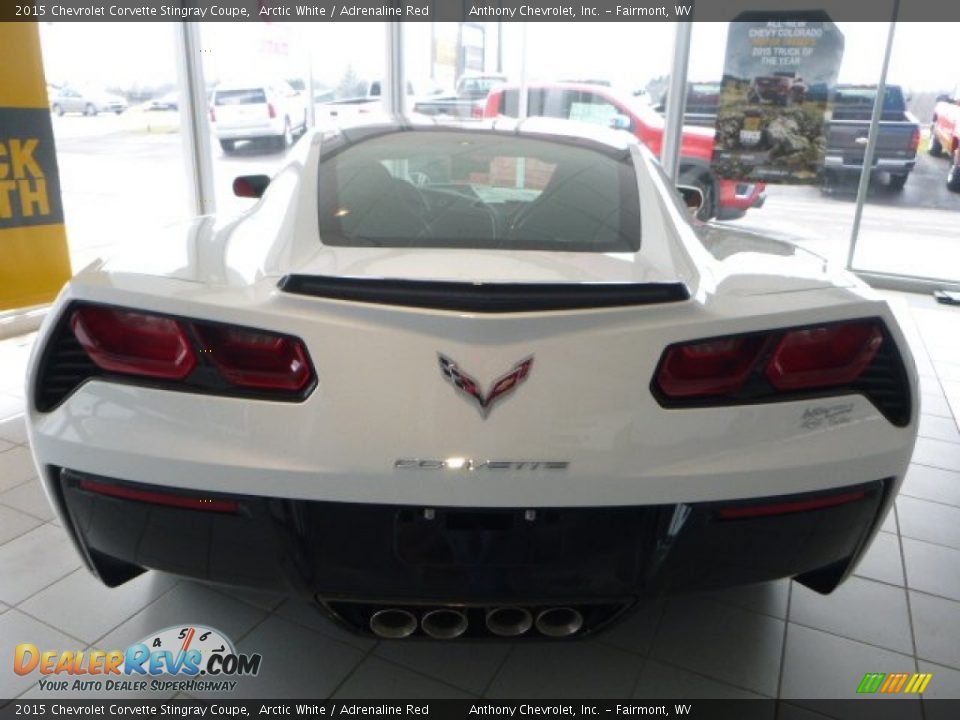2015 Chevrolet Corvette Stingray Coupe Arctic White / Adrenaline Red Photo #4