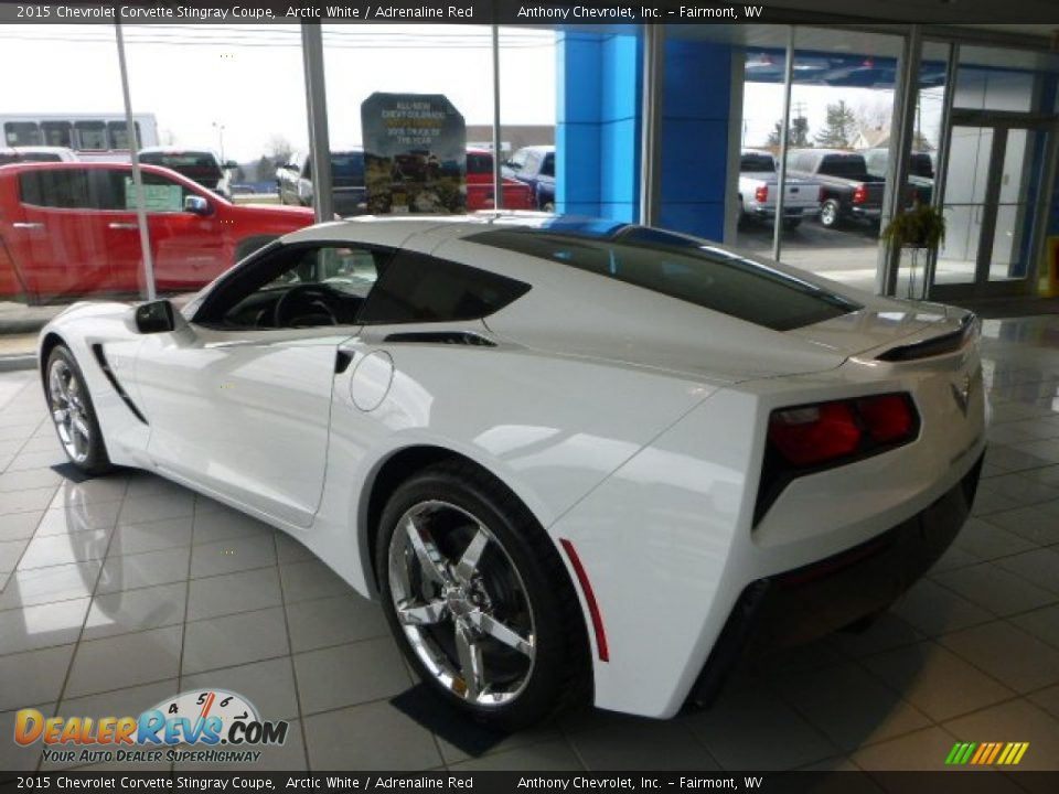 2015 Chevrolet Corvette Stingray Coupe Arctic White / Adrenaline Red Photo #5