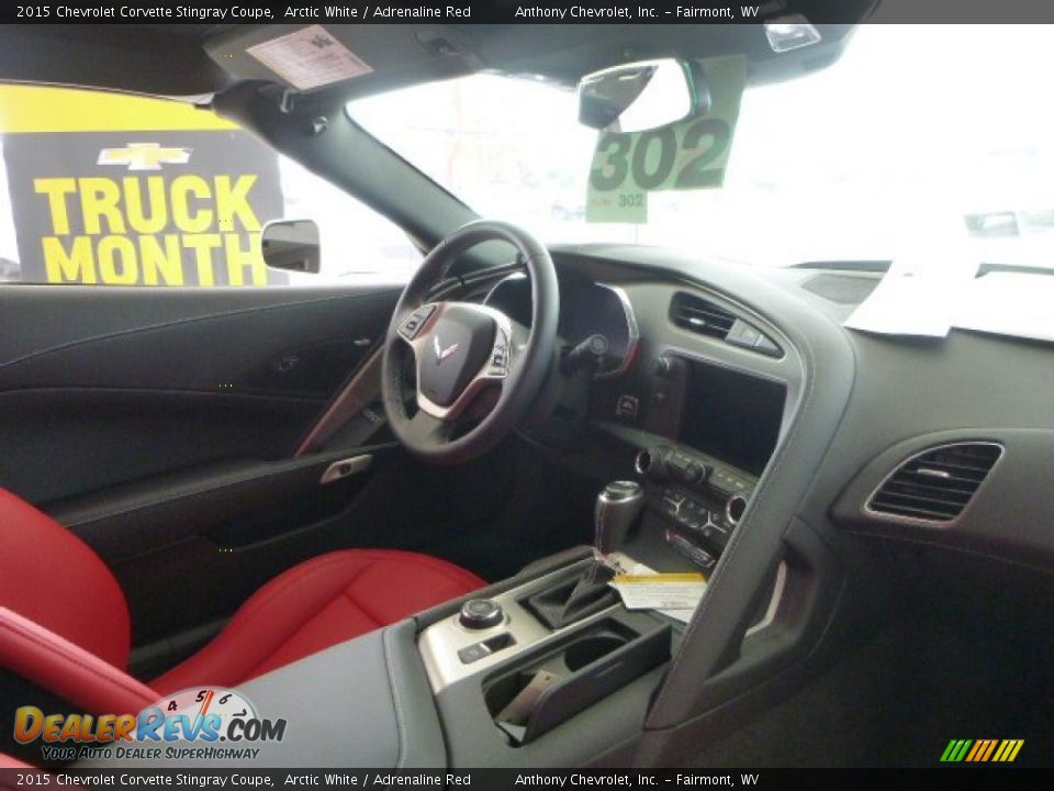 2015 Chevrolet Corvette Stingray Coupe Arctic White / Adrenaline Red Photo #11