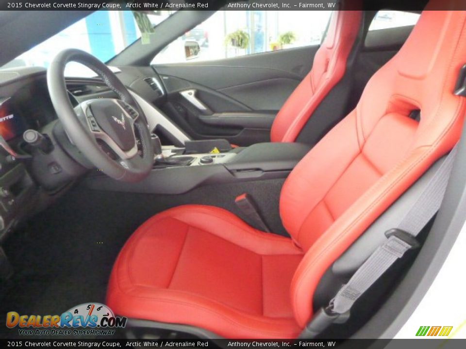 2015 Chevrolet Corvette Stingray Coupe Arctic White / Adrenaline Red Photo #12