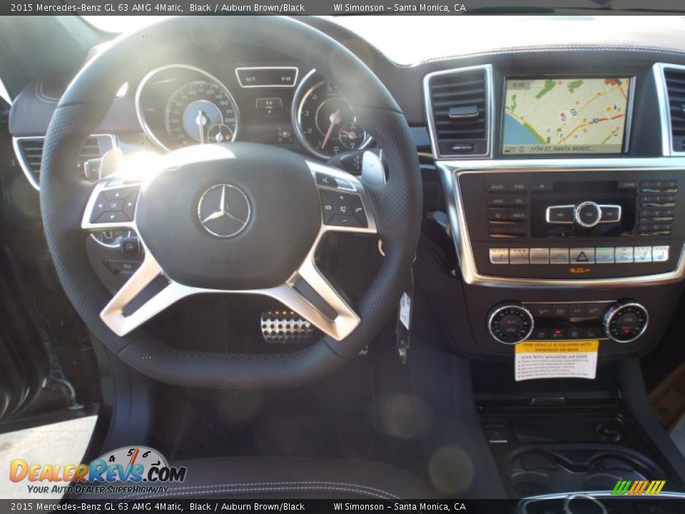 2015 Mercedes-Benz GL 63 AMG 4Matic Black / Auburn Brown/Black Photo #10