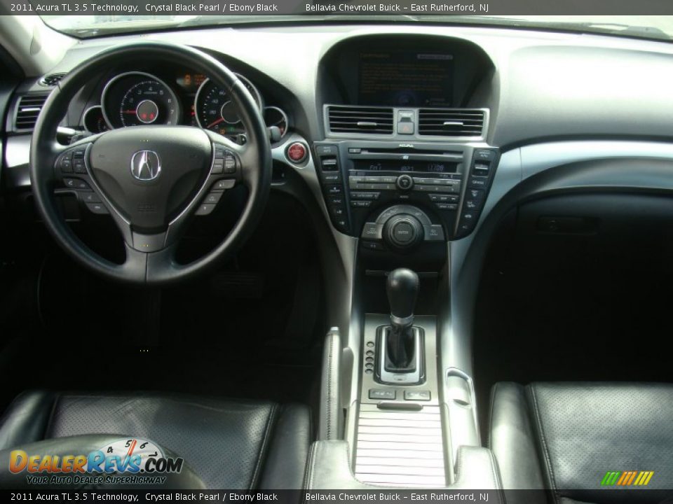 2011 Acura TL 3.5 Technology Crystal Black Pearl / Ebony Black Photo #9