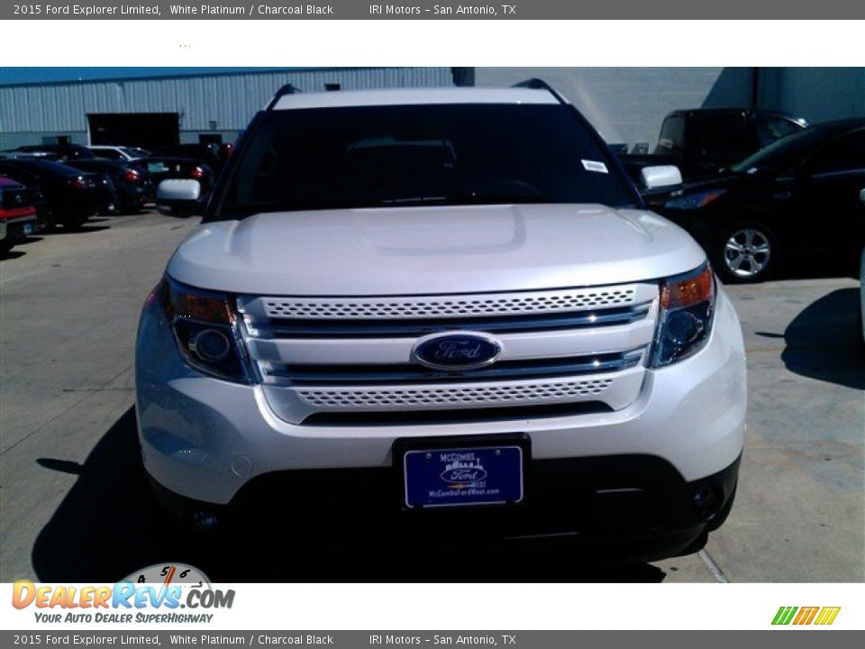 2015 Ford Explorer Limited White Platinum / Charcoal Black Photo #3