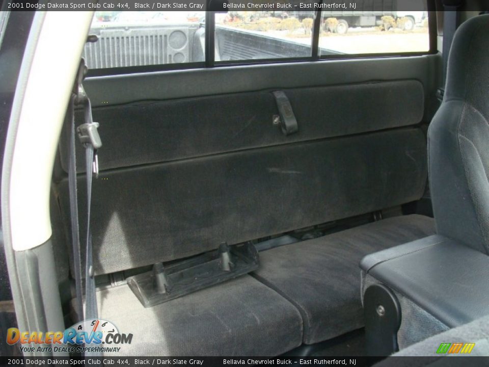 2001 Dodge Dakota Sport Club Cab 4x4 Black / Dark Slate Gray Photo #10