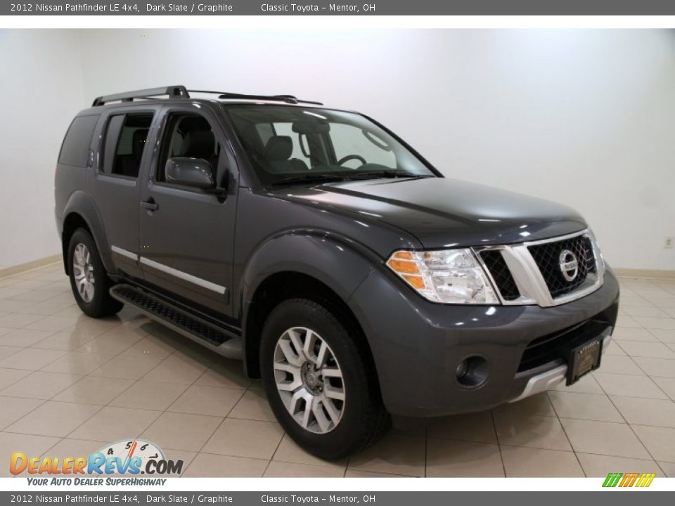 2012 Nissan Pathfinder LE 4x4 Dark Slate / Graphite Photo #1