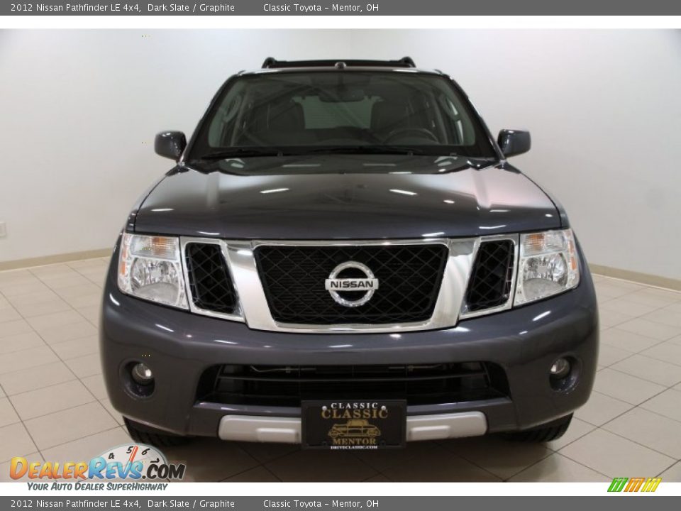 2012 Nissan Pathfinder LE 4x4 Dark Slate / Graphite Photo #2
