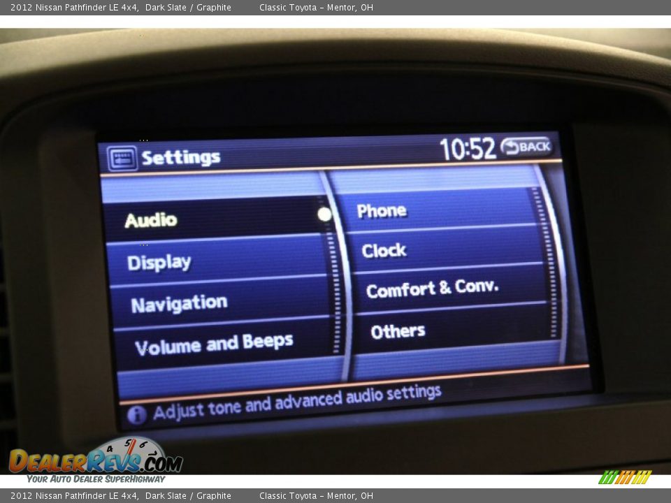 2012 Nissan Pathfinder LE 4x4 Dark Slate / Graphite Photo #15