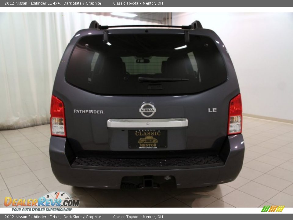 2012 Nissan Pathfinder LE 4x4 Dark Slate / Graphite Photo #22