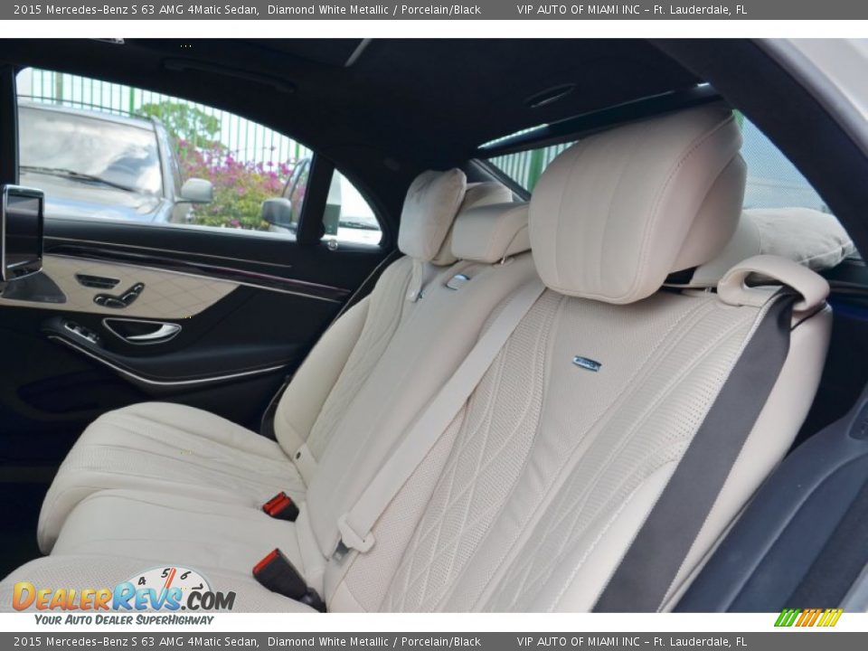 Rear Seat of 2015 Mercedes-Benz S 63 AMG 4Matic Sedan Photo #11