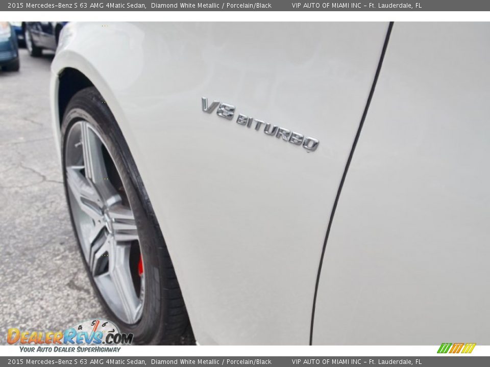 2015 Mercedes-Benz S 63 AMG 4Matic Sedan Diamond White Metallic / Porcelain/Black Photo #26