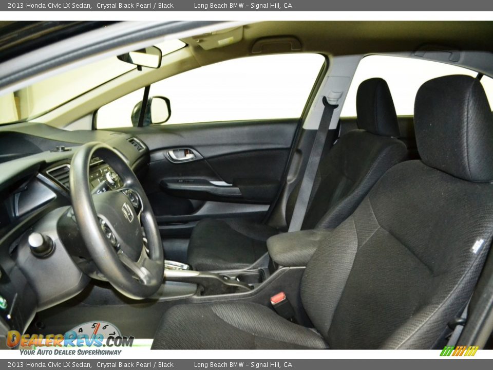 2013 Honda Civic LX Sedan Crystal Black Pearl / Black Photo #13