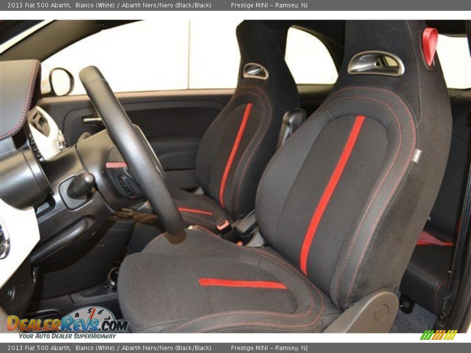 2013 Fiat 500 Abarth Bianco (White) / Abarth Nero/Nero (Black/Black) Photo #11