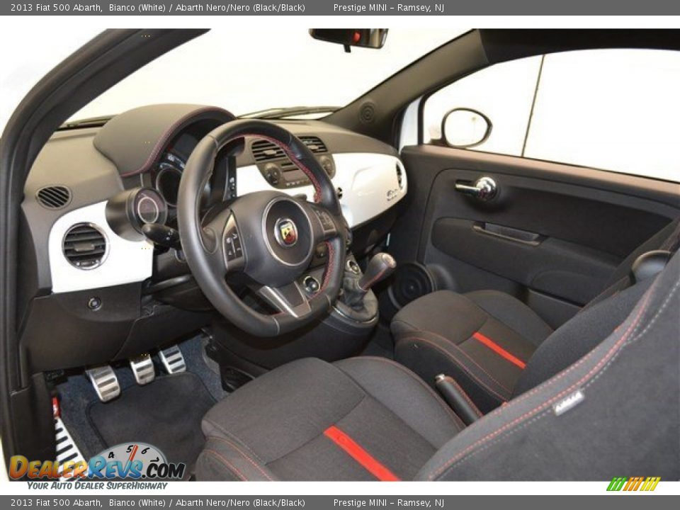 2013 Fiat 500 Abarth Bianco (White) / Abarth Nero/Nero (Black/Black) Photo #12