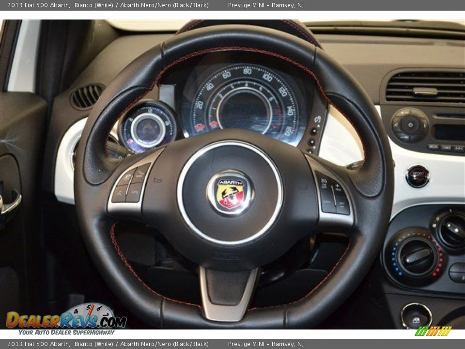 2013 Fiat 500 Abarth Bianco (White) / Abarth Nero/Nero (Black/Black) Photo #14