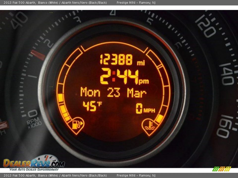 2013 Fiat 500 Abarth Bianco (White) / Abarth Nero/Nero (Black/Black) Photo #15