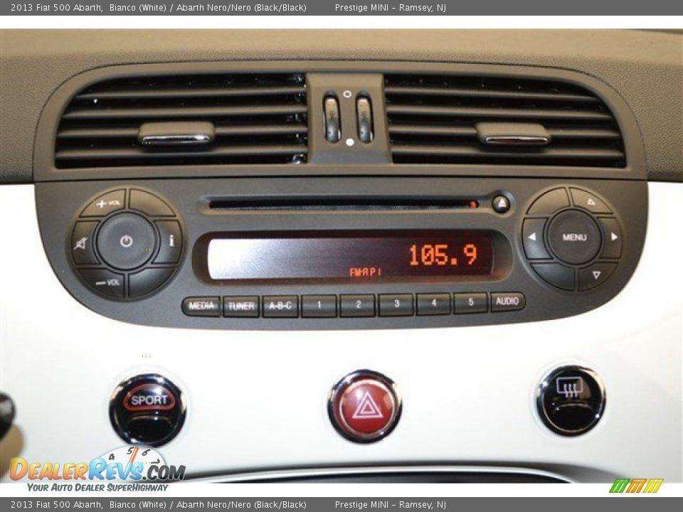 2013 Fiat 500 Abarth Bianco (White) / Abarth Nero/Nero (Black/Black) Photo #18
