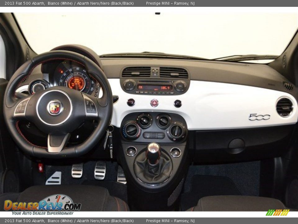 2013 Fiat 500 Abarth Bianco (White) / Abarth Nero/Nero (Black/Black) Photo #19