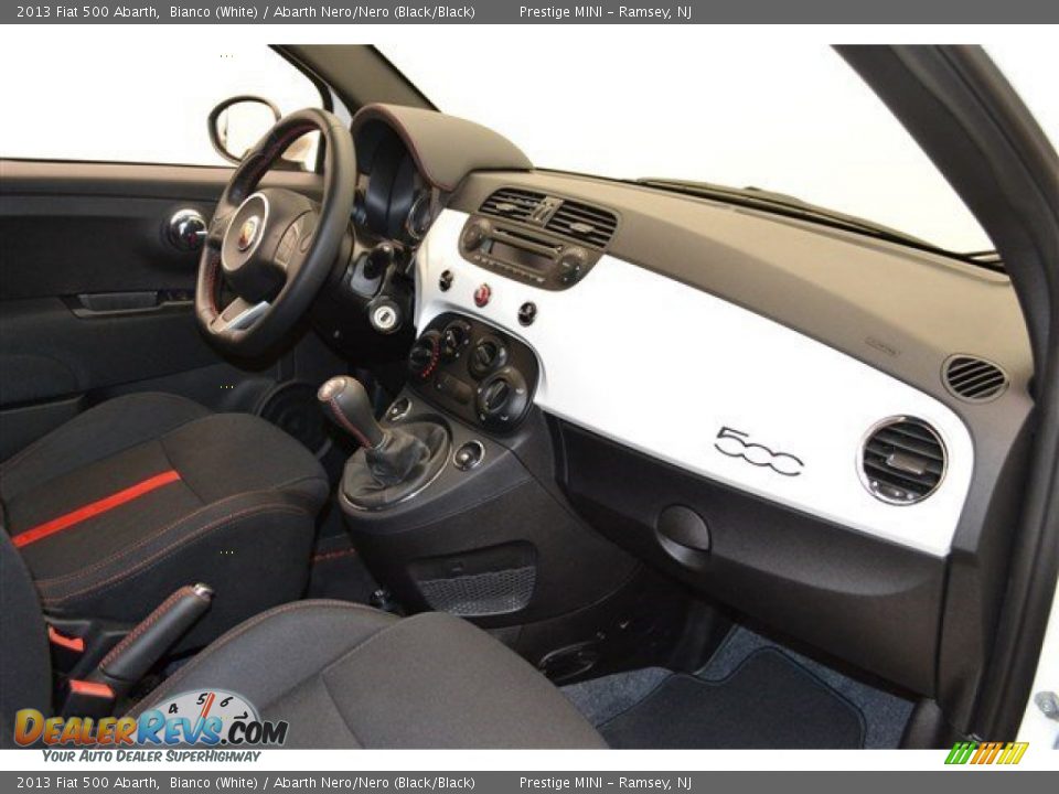 2013 Fiat 500 Abarth Bianco (White) / Abarth Nero/Nero (Black/Black) Photo #22