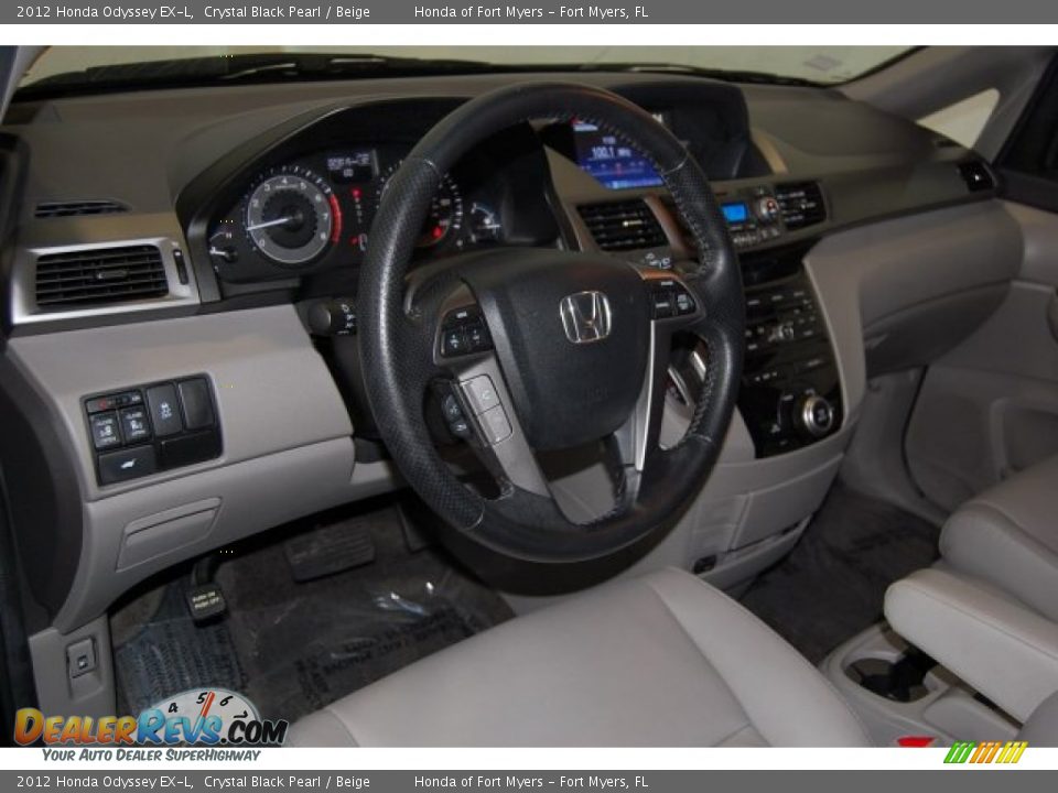 2012 Honda Odyssey EX-L Crystal Black Pearl / Beige Photo #13