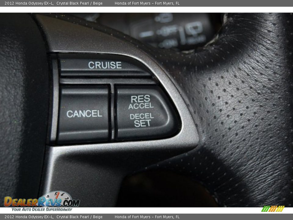 2012 Honda Odyssey EX-L Crystal Black Pearl / Beige Photo #22