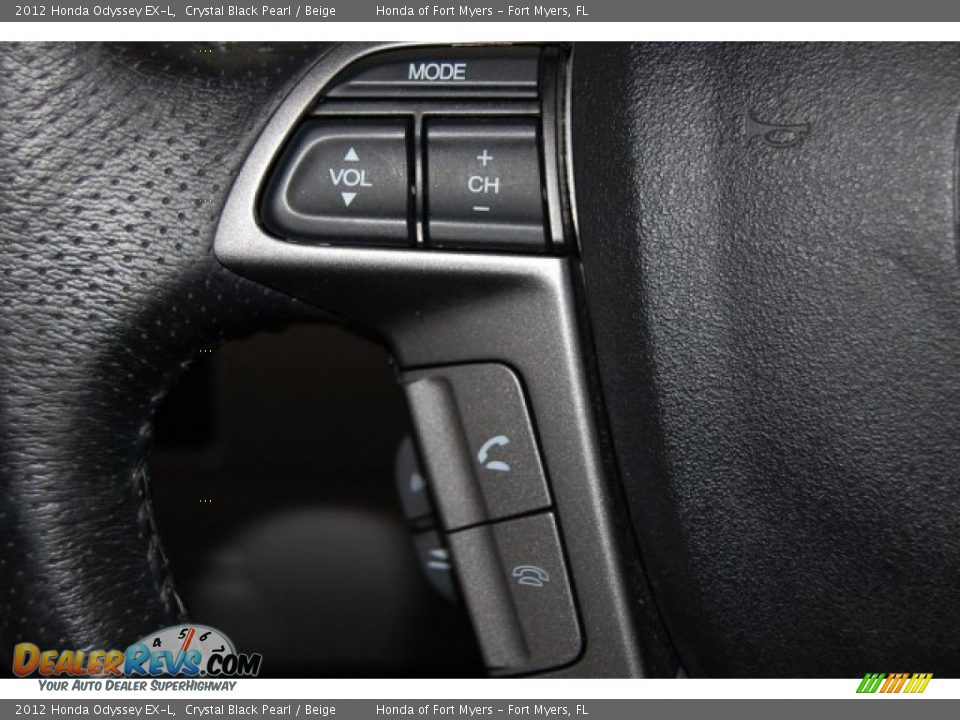 2012 Honda Odyssey EX-L Crystal Black Pearl / Beige Photo #23