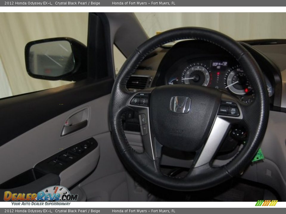 2012 Honda Odyssey EX-L Crystal Black Pearl / Beige Photo #28