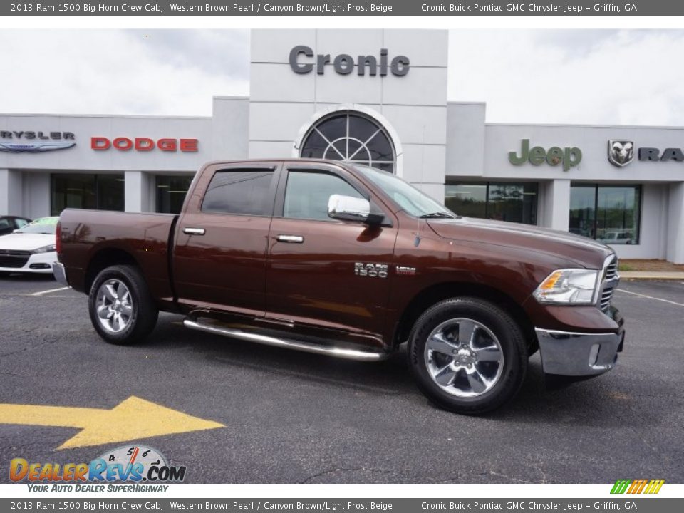 2013 Ram 1500 Big Horn Crew Cab Western Brown Pearl / Canyon Brown/Light Frost Beige Photo #1